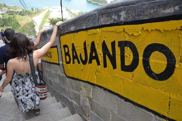 The steps at&nbsp;El Pe&ntilde;ol de&nbsp;Guatap&eacute;.