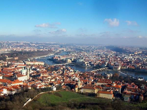 View of Prague from Petř&Iacute;n Hill.